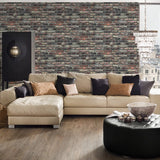 BB51113 Brickshire Residents Motif Multi-coloured Wallpaper
