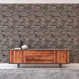 BB51117 Brickshire Residents Motif Bronze Brown Wallpaper