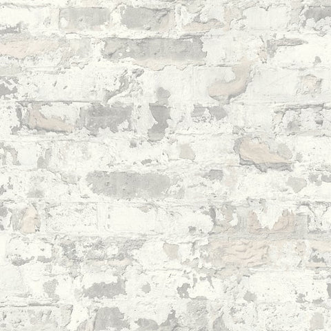BB51119 Industrial Chic Motif Silver Grey Wallpaper
