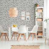BB51124 Stone Symphony Motif Silver Grey Wallpaper