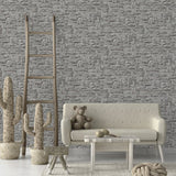 BB51125 Stone Symphony Motif Silver Grey Wallpaper
