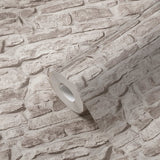 BB51126 Stone Symphony Motif Silver Grey Wallpaper