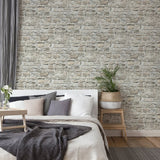 BB51130 Stone Symphony Motif Silver Grey Wallpaper