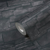 BB51133 Sandstone Splendour Motif Black Wallpaper