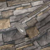 BB51134 Sandstone Splendour Motif Silver Grey Wallpaper