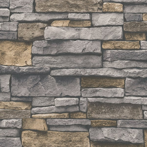 BB51134 Sandstone Splendour Motif Silver Grey Wallpaper