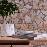 BB51136 Claystone Cottage Motif Beige Wallpaper