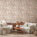 BB51137 Claystone Cottage Motif Beige Wallpaper