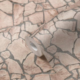 BB51137 Claystone Cottage Motif Beige Wallpaper