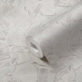 BB51139 Petrified Paradise Motif White Wallpaper