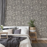 BB51140 Petrified Paradise Motif Silver Grey Wallpaper