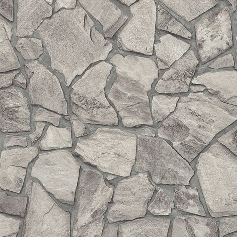 BB51140 Petrified Paradise Motif Silver Grey Wallpaper