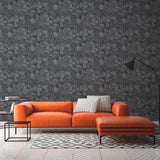 BB51141 Petrified Paradise Motif Silver Grey Wallpaper