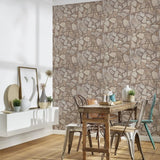 BB51142 Claystone Cottage Motif Beige Wallpaper