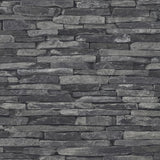 BB51146 Rocky Retreat Motif Silver Grey Wallpaper