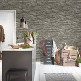 BB51148 Graceful Granite Motif Silver Grey Wallpaper