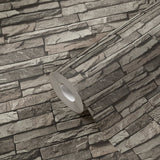 BB51148 Graceful Granite Motif Silver Grey Wallpaper