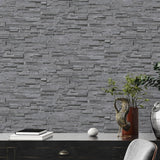 BB51149 Graceful Granite Motif Silver Grey Wallpaper