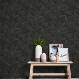 BB51155 Luxurious Marble Motif Black Wallpaper