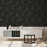 BB51157 Luxurious Marble Motif Black Wallpaper