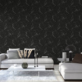 BB51157 Luxurious Marble Motif Black Wallpaper
