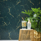 BB51158 Luxurious Marble Motif Green Wallpaper