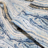 BH8398 Blue gold metallic Kaleidoscope faux marble mineral stone Wallpaper York