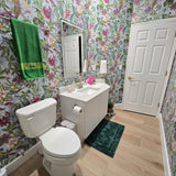 BL1701 Multicolor blue Jungle Tropical flower rainforest leaves frogs lizards Wallpaper