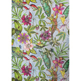 BL1701 Multicolor blue Jungle Tropical flower rainforest leaves frogs lizards Wallpaper