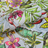 BL1701 Multicolor blue Jungle Tropical flower rainforest leaves frogs lizards Wallpaper