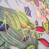 BL1701 Multicolor blue Jungle Tropical flower rainforest leaves frogs lizards Wallpaper