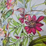 BL1701 Multicolor blue Jungle Tropical flower rainforest leaves frogs lizards Wallpaper