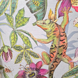 BL1701 Multicolor blue Jungle Tropical flower rainforest leaves frogs lizards Wallpaper