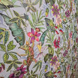 BL1701 Multicolor blue Jungle Tropical flower rainforest leaves frogs lizards Wallpaper