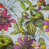 BL1701 Multicolor blue Jungle Tropical flower rainforest leaves frogs lizards Wallpaper