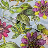 BL1701 Multicolor blue Jungle Tropical flower rainforest leaves frogs lizards Wallpaper