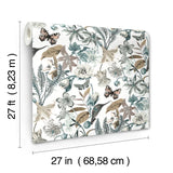 BL1722 Butterfly House White Neutral Blue Wallpaper