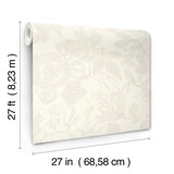 BL1734 Brushstroke Floral White Pearl Wallpaper