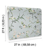 BL1743 Blossom Branches Light Gray Wallpaper