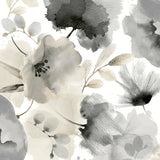 BL1771 Watercolor Bouquet Charcoal Wallpaper