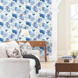 BL1773 Watercolor Bouquet Blue Wallpaper