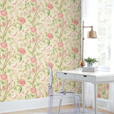 BL1781 Teahouse Floral Cream Coral Wallpaper