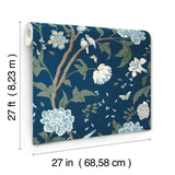 BL1782 Teahouse Floral Navy Wallpaper