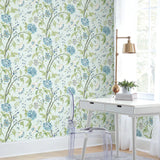 BL1784 Teahouse Floral Light Blue Wallpaper