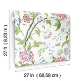 BL1785 Teahouse Floral White Blush Wallpaper