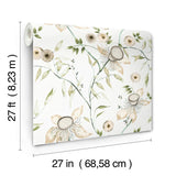 BL1793 Dream Blossom White Green Wallpaper