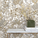 BL1815 Forest Floor White Neutral Wallpaper