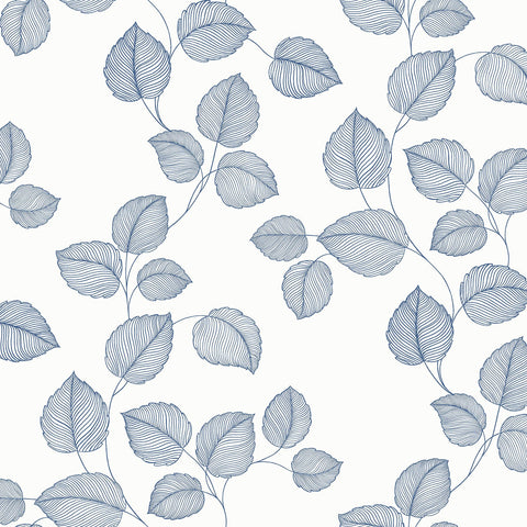 BL70122 Linework Leaves Wallpaper