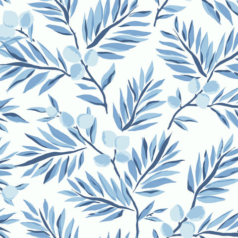 BL70702 Plums and Leaves Wallpaper 