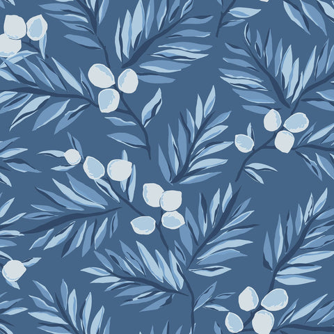 BL70712 Plums and Leaves Wallpaper 